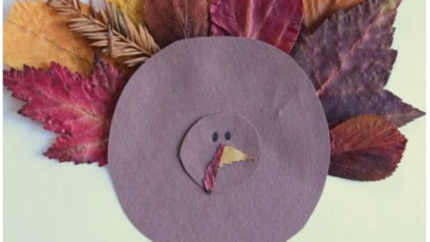 Paper Turkey Craft with Leaves