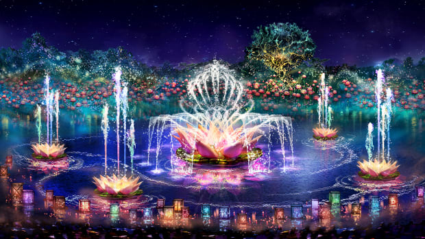 Expected to open spring 2016, "Rivers of Light" will be an innovative experience unlike anything ever seen in a Disney park, combining live performances, floating lanterns, water screens and swirling animal imagery. "Rivers of Light" will come to life as a pair of mystical hosts comes to Discovery River bearing gifts of light. During the show, the hosts set out from the shore on elaborate lantern vessels for a dance of water and light to summon the animal spirits. (Disney Parks)