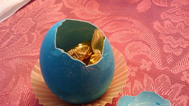Candy filled real egg