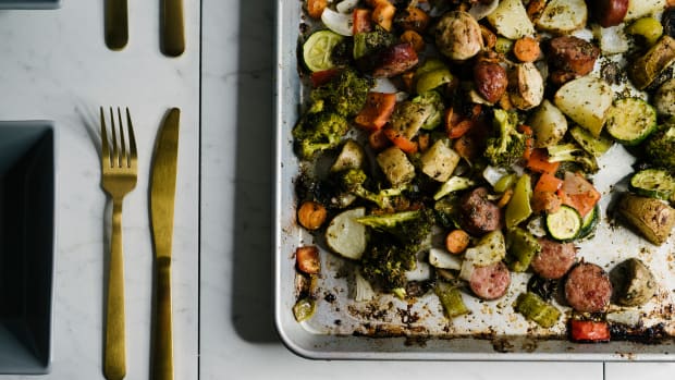 One Pan Italian Sausage and Vegetable Dinner