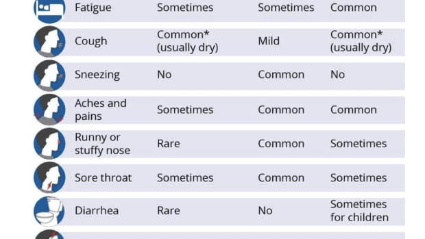 Corona Virus Symptoms Infographic