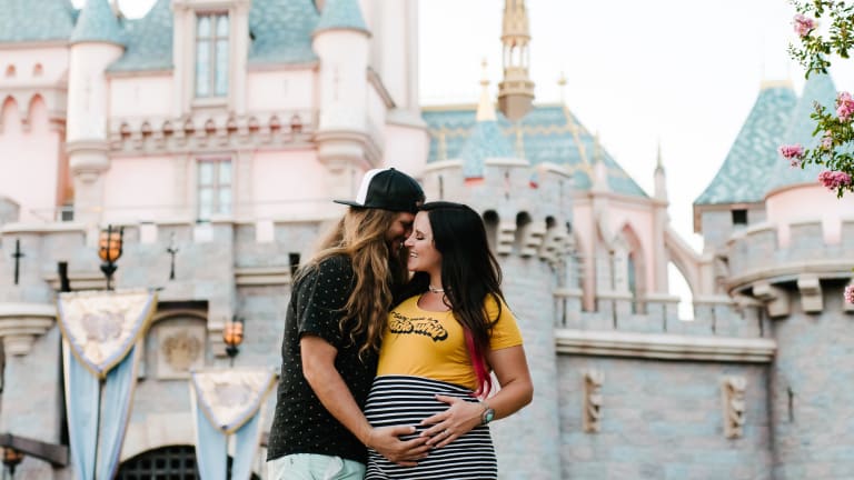 Disney Lovers Take Maternity Shoot to the Magic Kingdom
