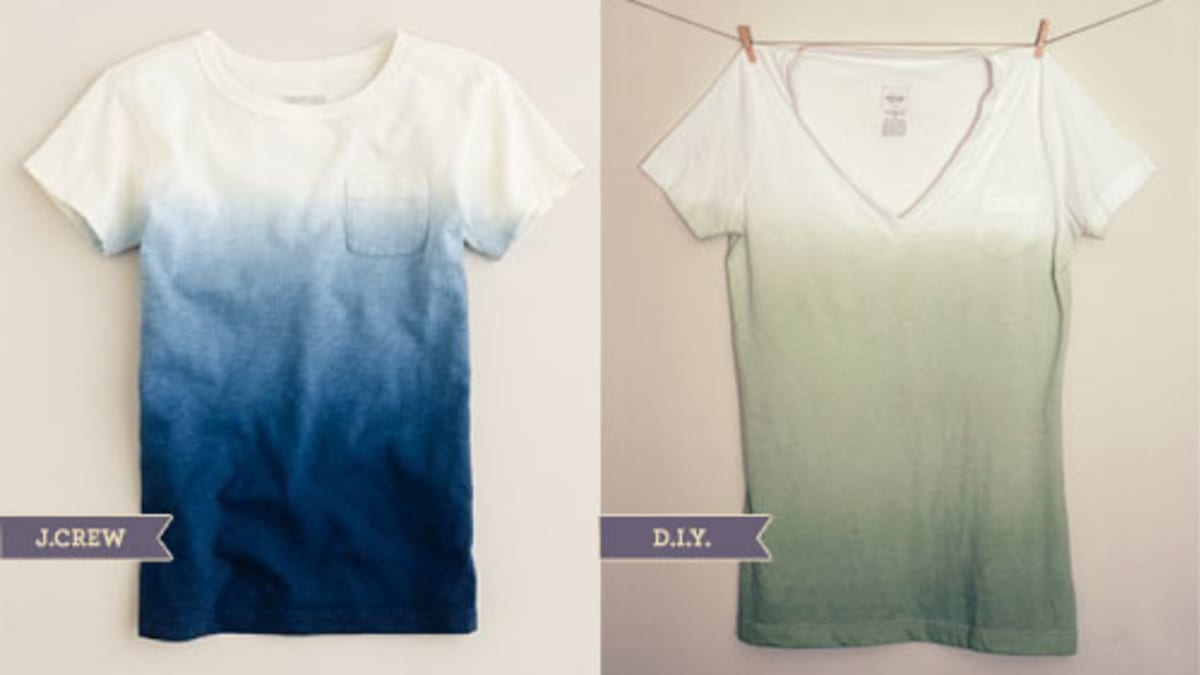Dip dye shirt sale
