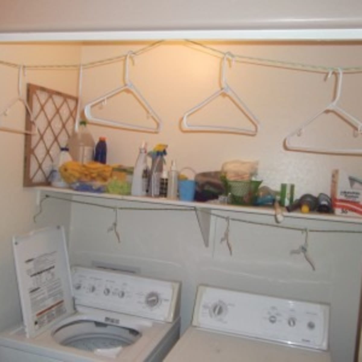 DIY Indoor Clothesline in Laundry Closet Today s Mama