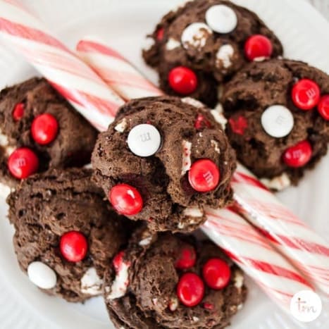 Easy Chocolate Peppermint Cake Mix Cookies