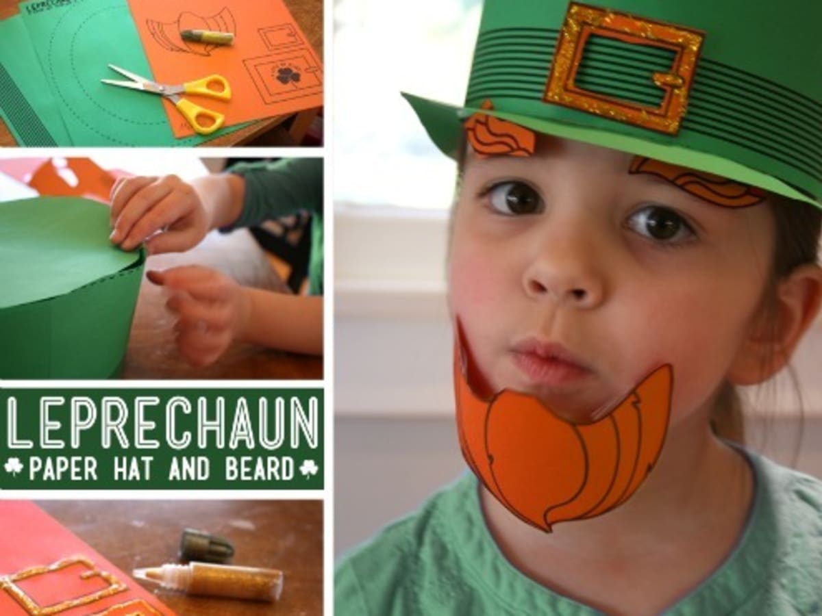 Printable Leprechaun Hat Craft Now with more Beard Today s Mama