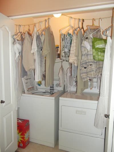 DIY Indoor Clothesline in Laundry Closet - Today's Mama