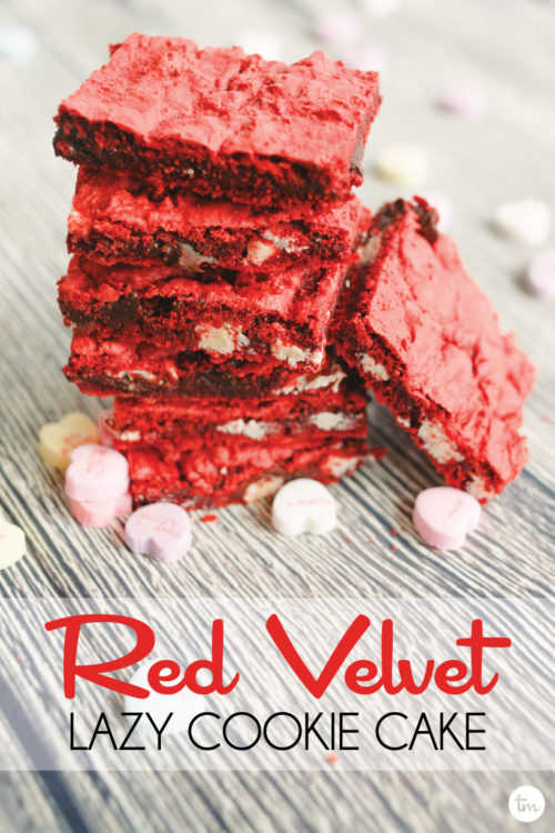 Red Velvet Cake Mix Cookies recipe with double chocolate