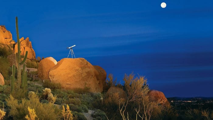 Four Seasons Resort Scottsdale at Troon North offers a guided stargazing activity complimentary to its guests. (Courtesy Four Seasons Resort)