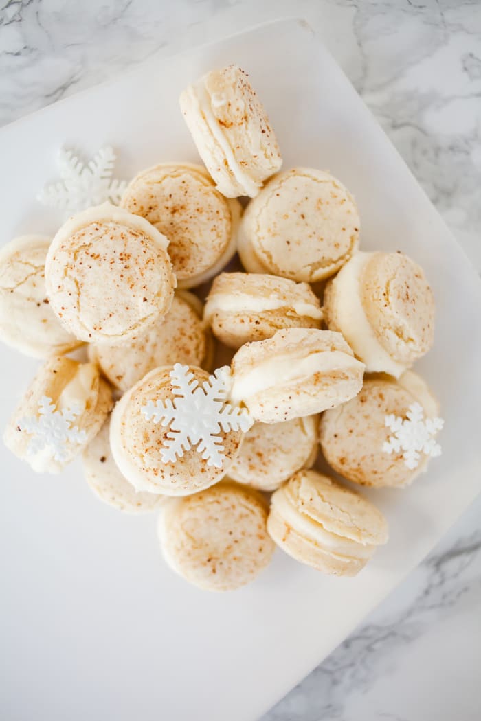 Easy 5 Ingredient Eggnog Cake Mix Cookies With Eggnog Frosting - Today