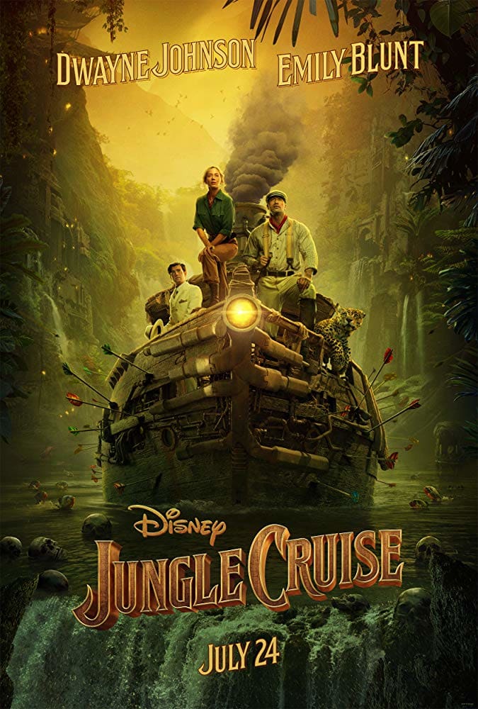We all love a movie based on a Disneyland theme park ride! Jungle Cruise is about a small riverboat taking a group of travelers through a jungle filled with dangerous animals and reptiles, but with a supernatural element—starring Emily Blunt (yay!) and Dwayne "The Rock" Johnson.