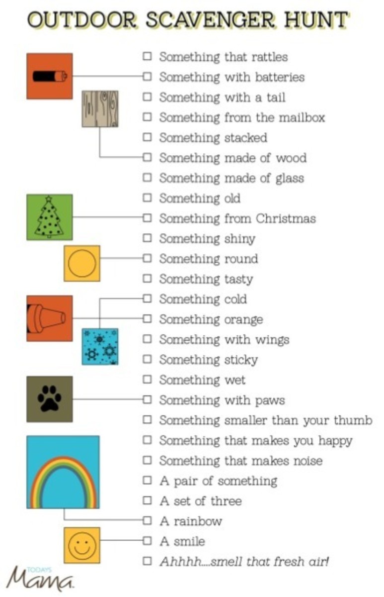 printable outdoor scavenger hunt card todays mama