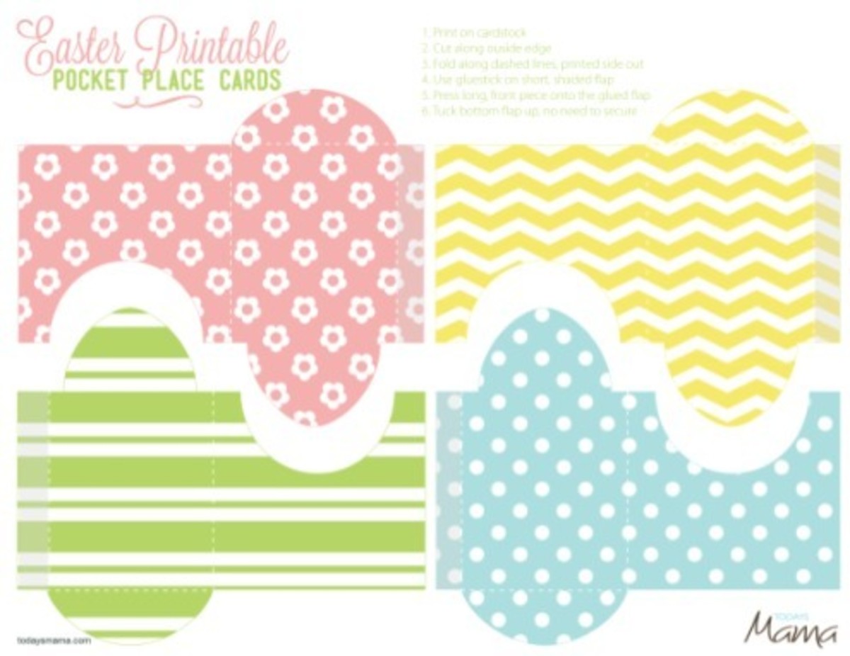 Easter Printable Pocket Place Cards Today's Mama