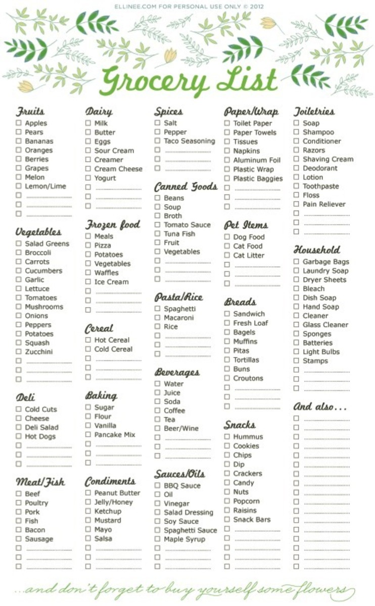 printable grocery list todays mama