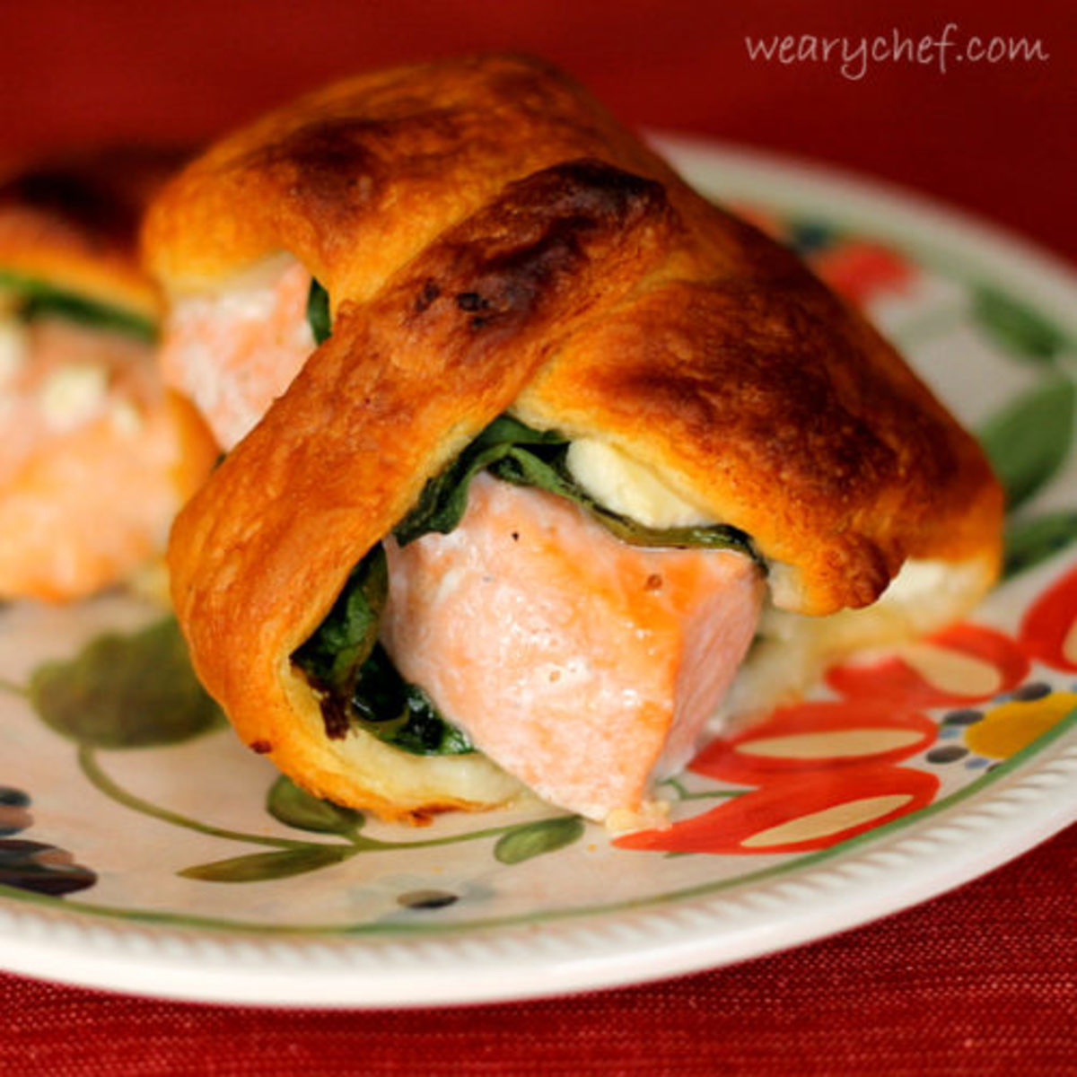  Salmon Crescent Rolls with Spinach and Feta | The Weary Chef