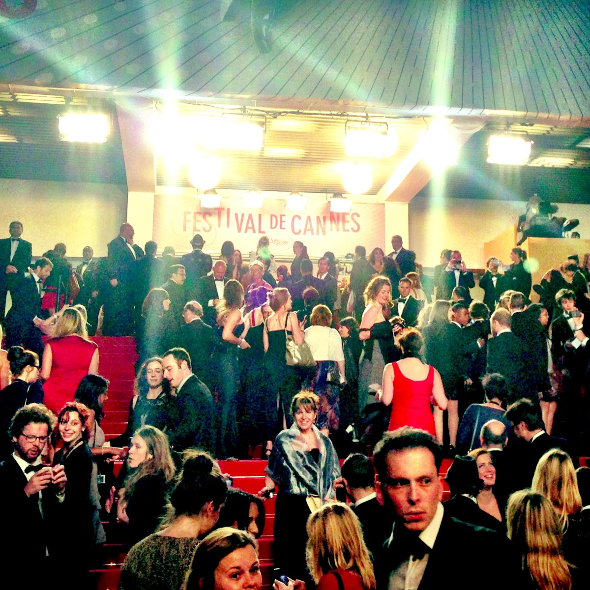 bright lights on the red carpet