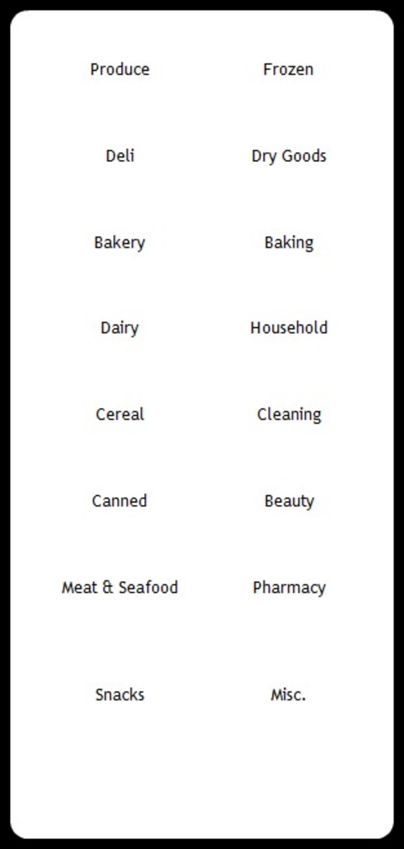big list of printable grocery shopping lists todays mama printable grocery shopping list