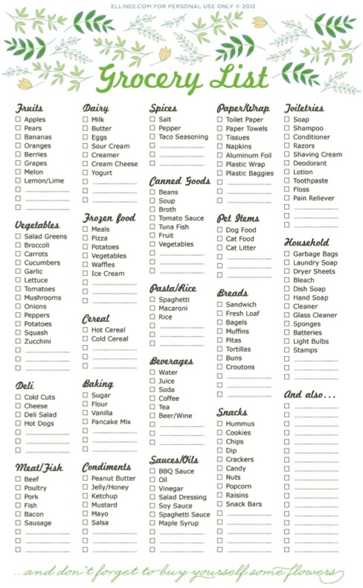 Large Record of Printable Grocery Procuring Lists - Todays Mama graphic relating to Printable Grocery Shopping List referred to as Substantial Checklist of Printable Grocery Browsing Lists - Todays Mama