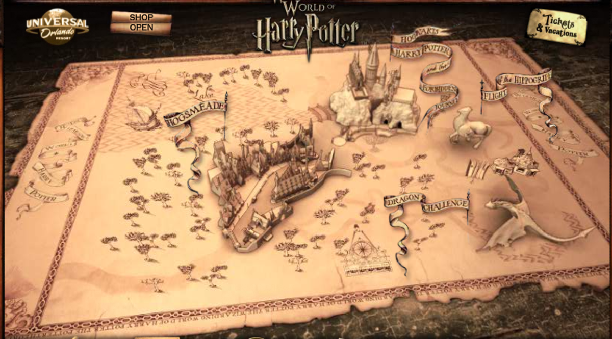 The Wizarding World of Harry Potter Map