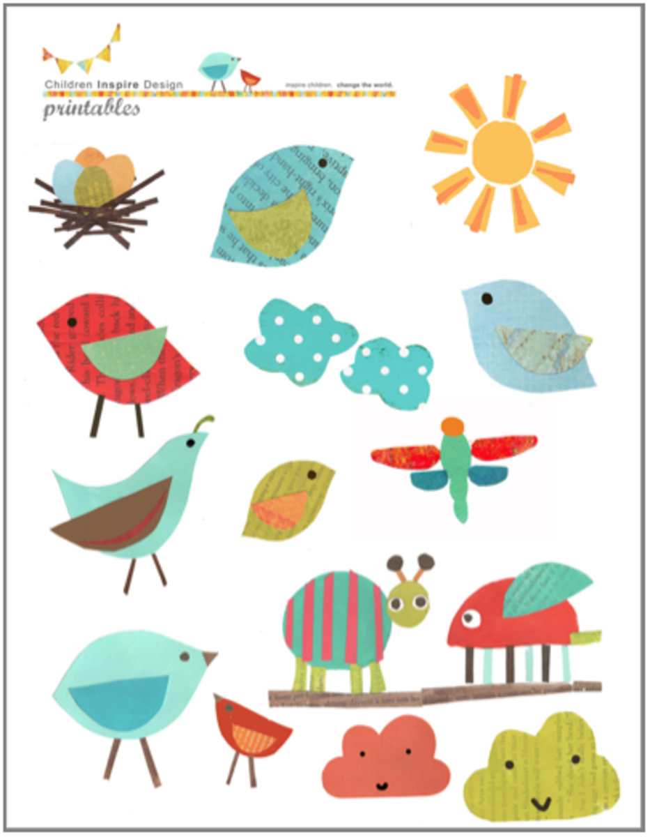 Cutout Bird Printable for Kids Today's Mama