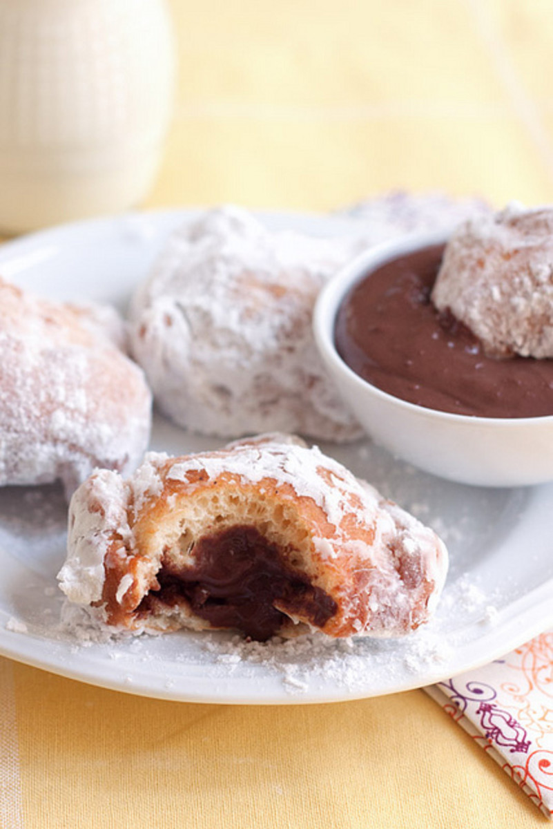 chocolate filled beignets