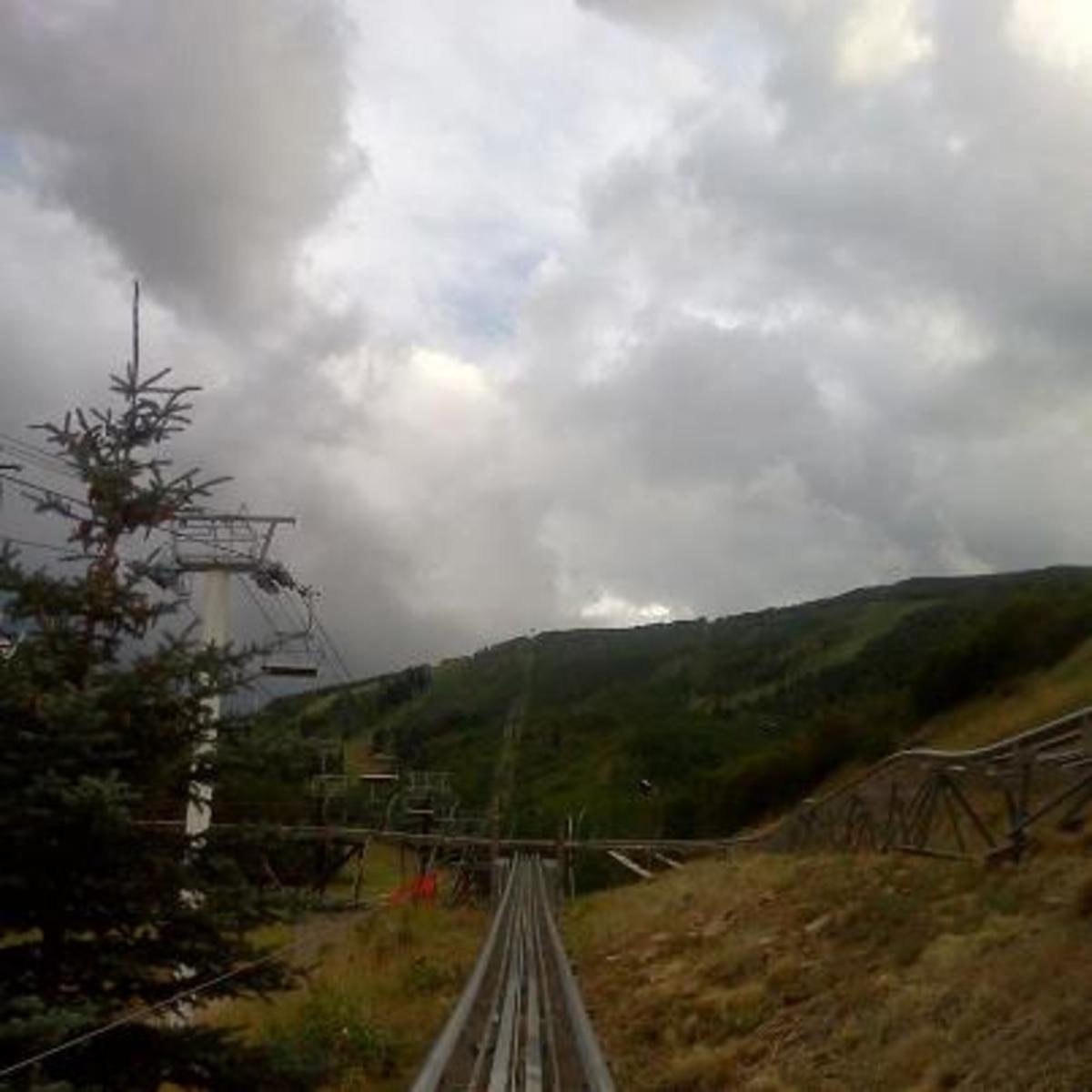 View on the way up the Alpine Coaster