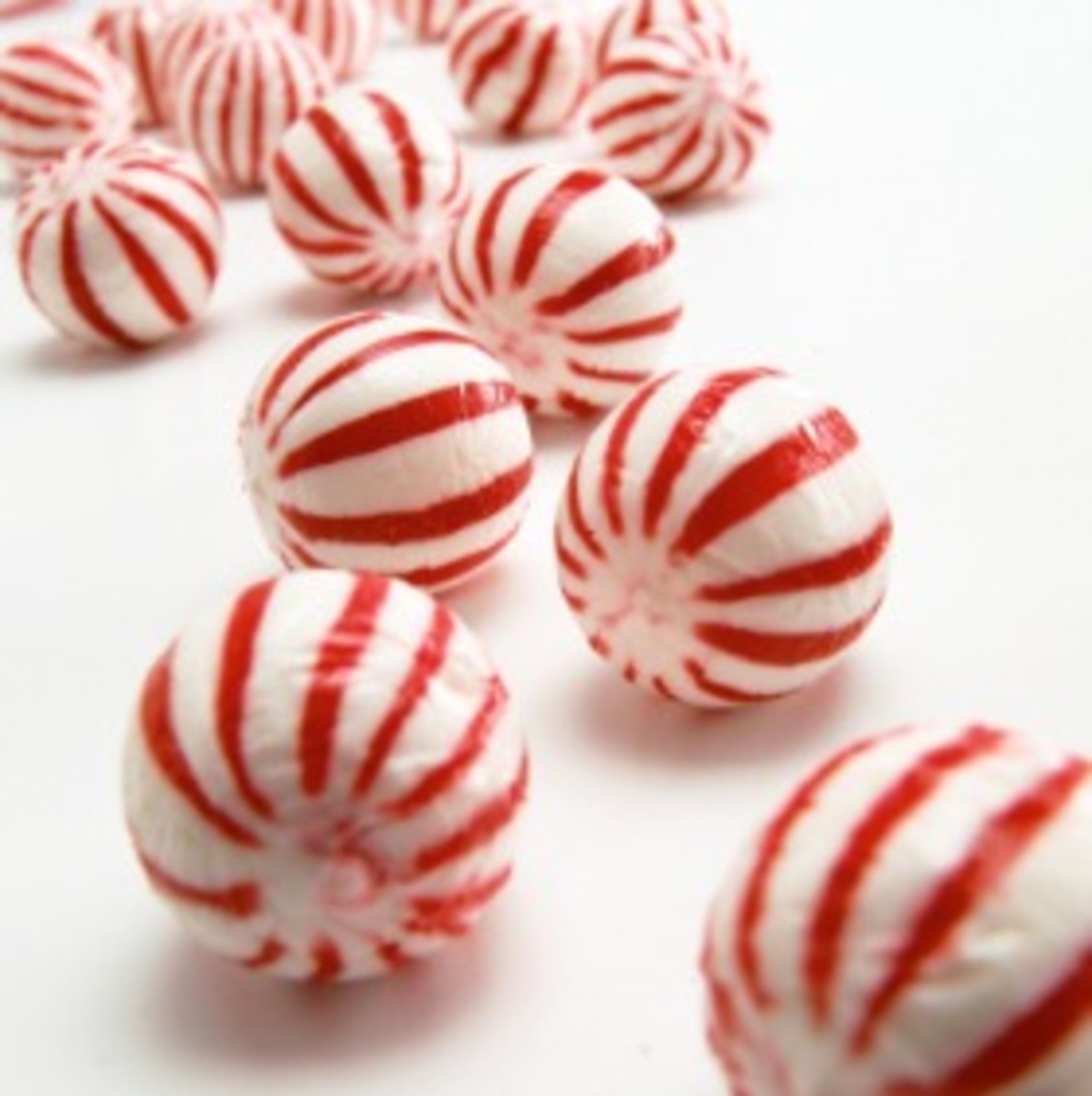 holiday candy on white background