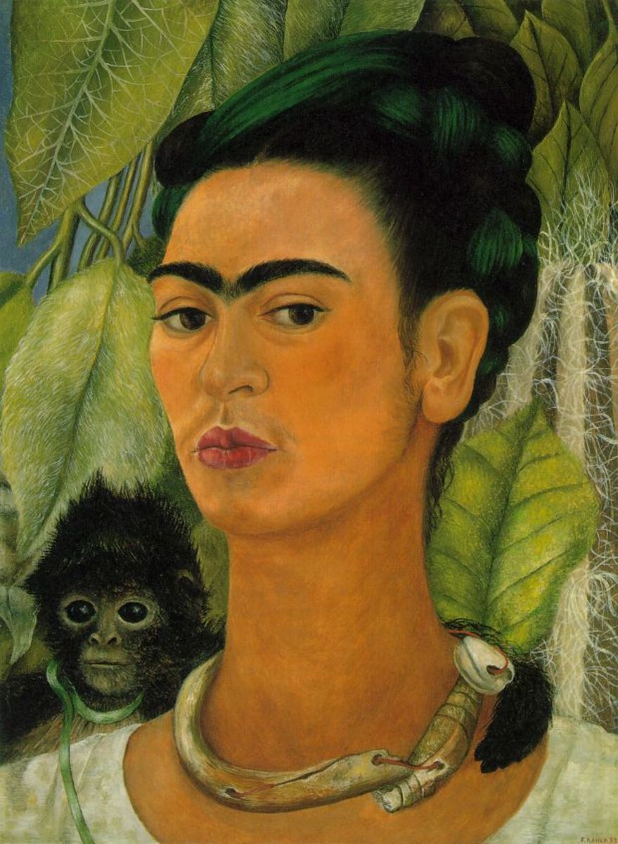 Frida-Kahlo-Self-Portrait-with-Monkey-1938