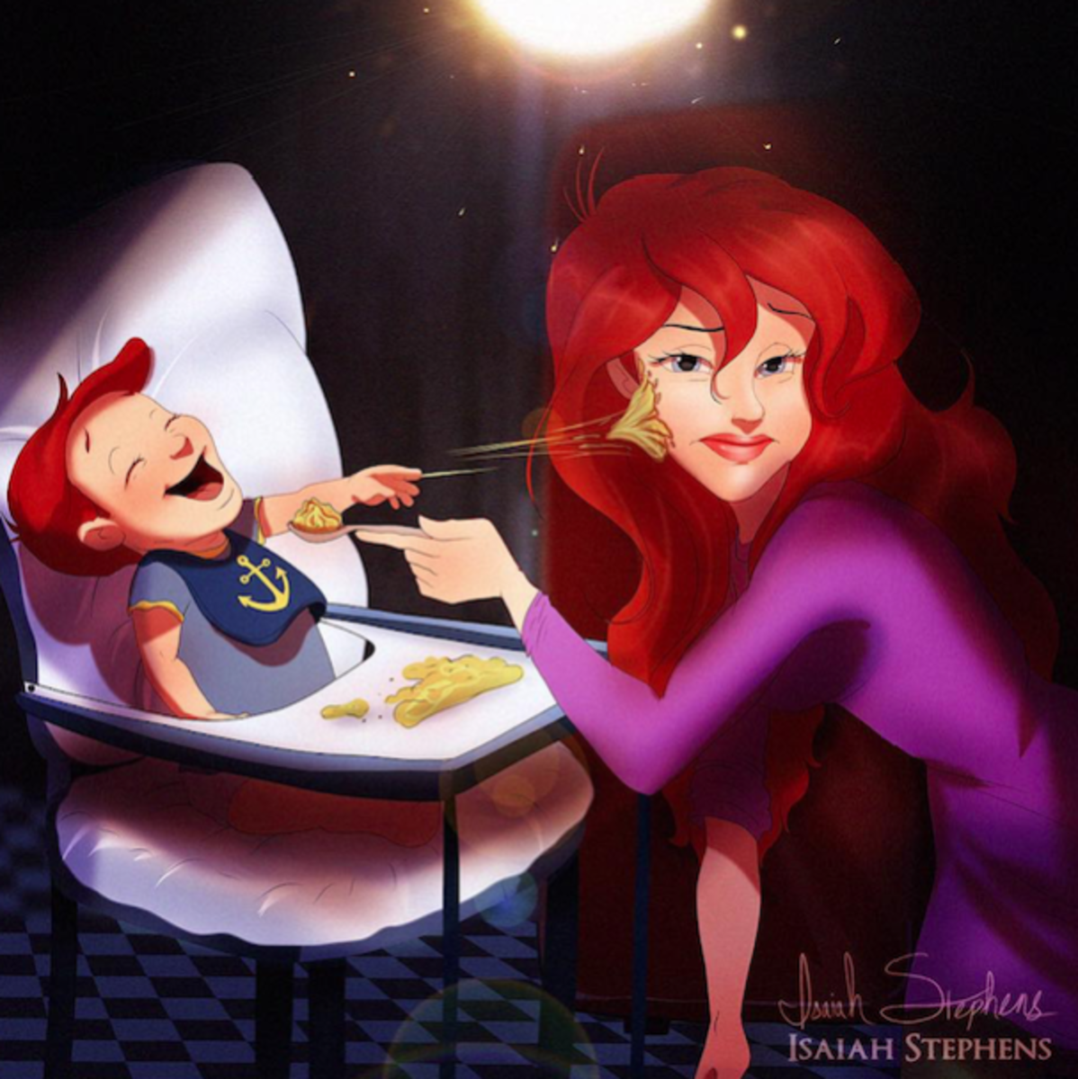 The Little Mermaid as a mother