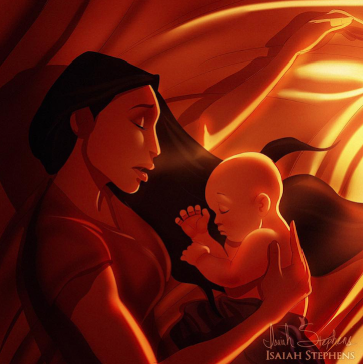 Pocahontas as a mother