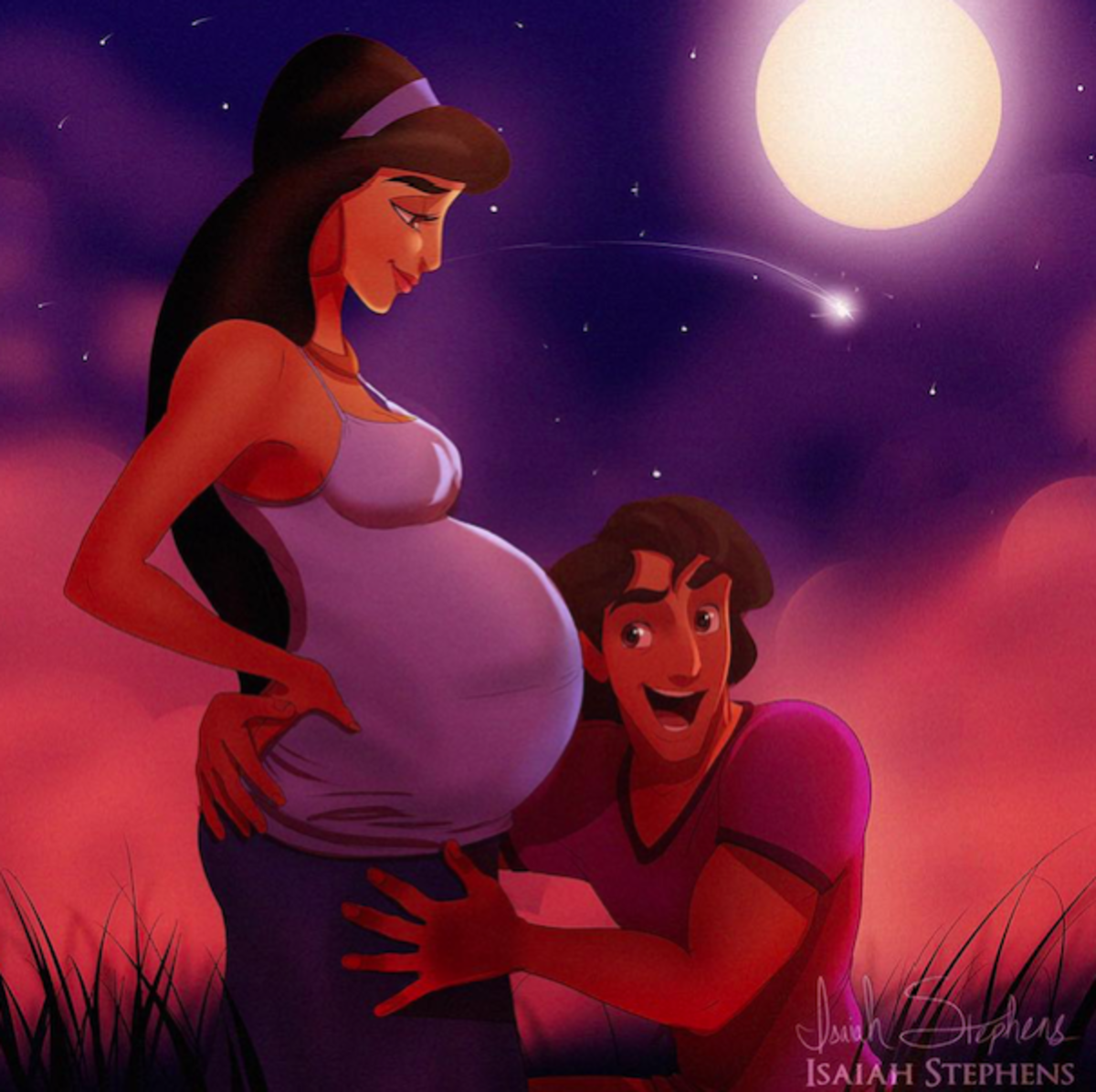 Aladin and Jasmine as Parents