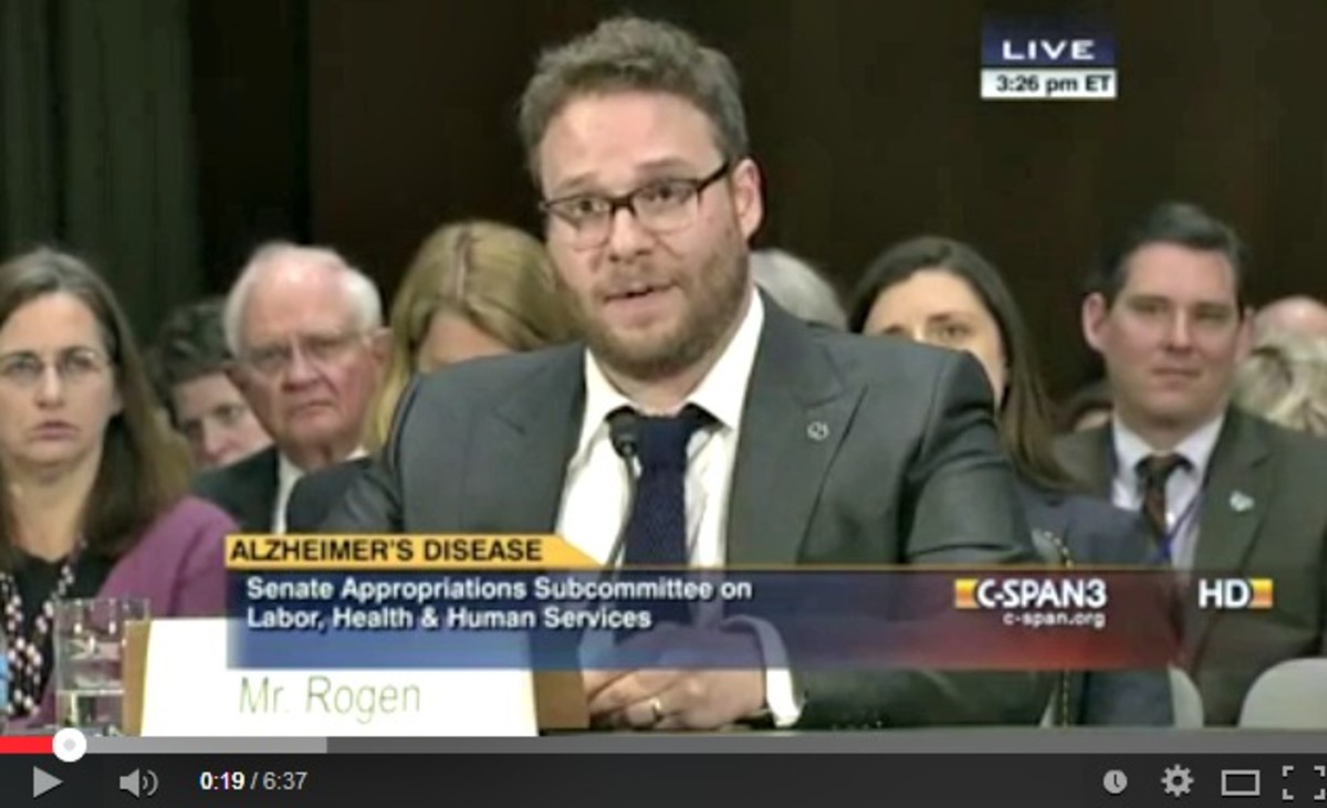 Knocked Up's Seth Rogen Gives Heartfelt, Hysterical Speech To Senate www.TodaysMama.com #Alzheimers
