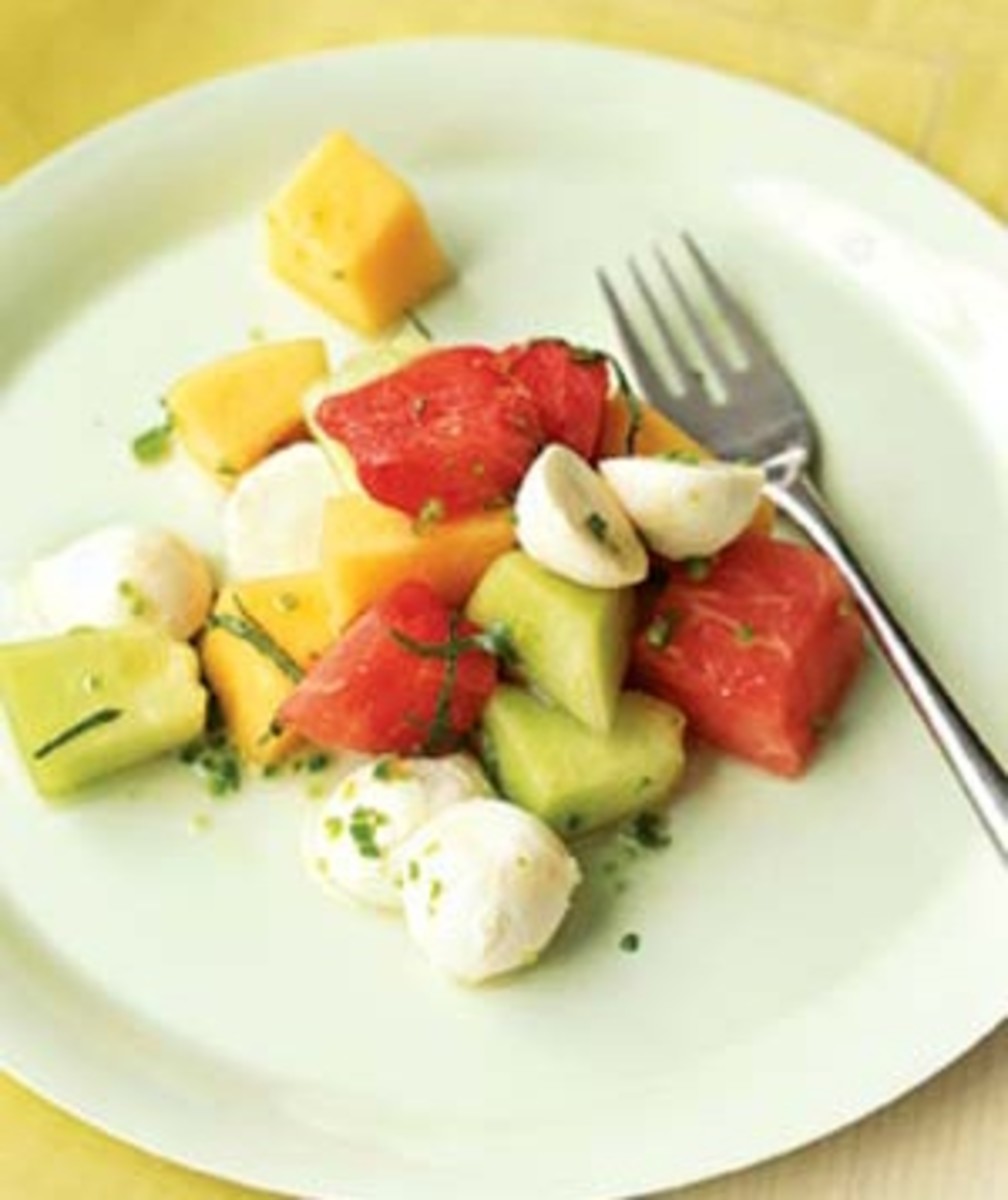 Three Melon Mozzarella Salad Real Simple