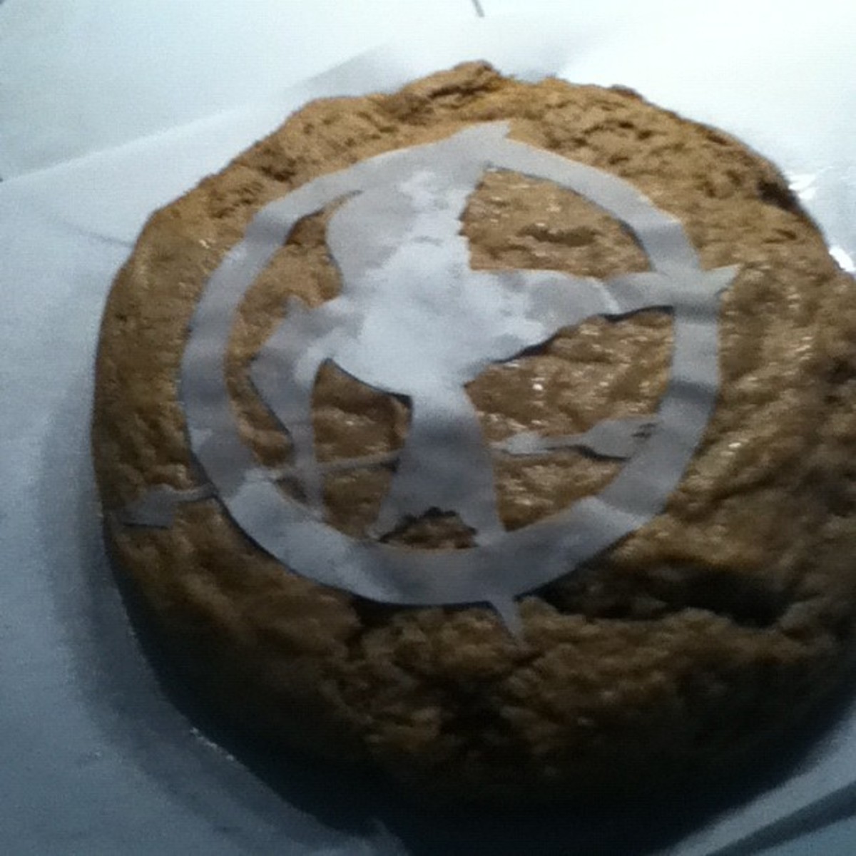 hunger games stenciled bread