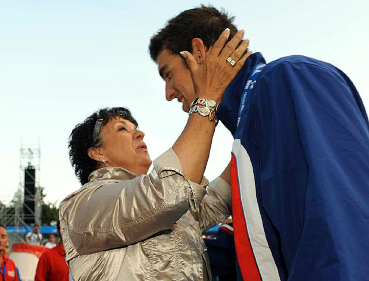 Michael Phelps and Mom, Debbie. Photo by Heinz Kluetmeier for Sports Illustrated