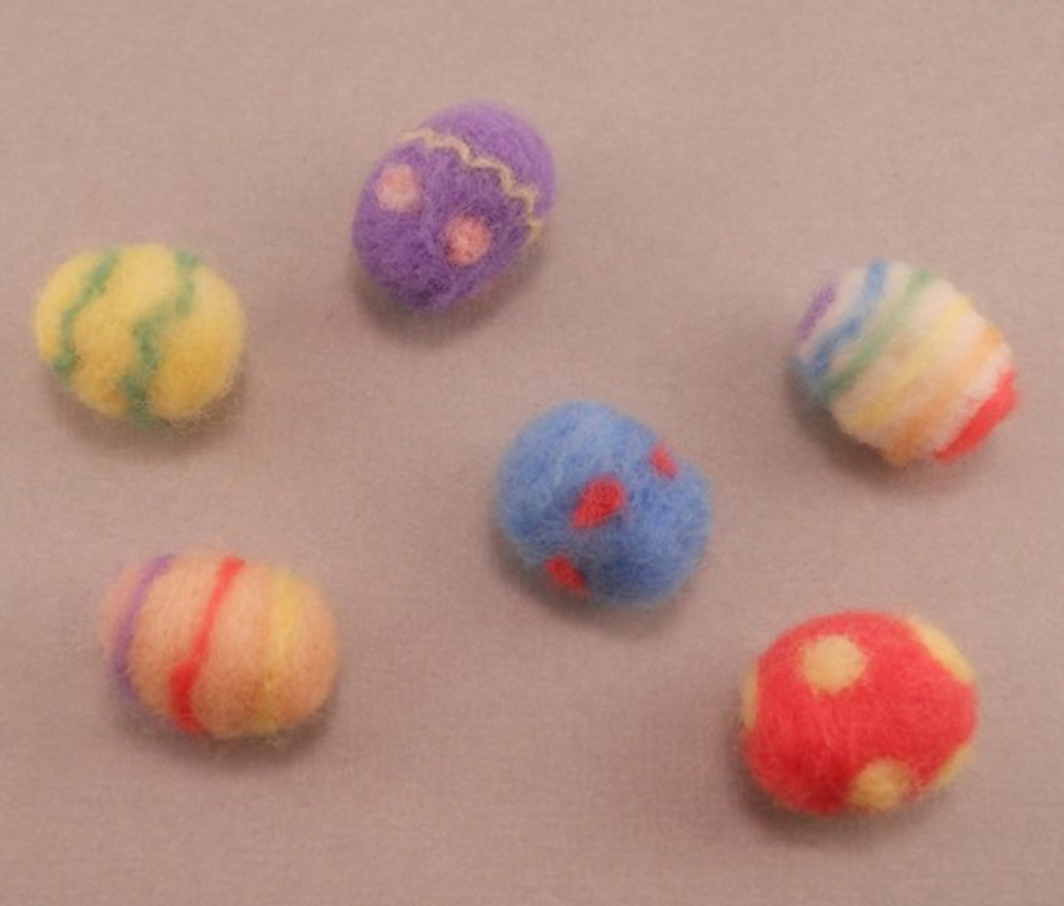 Colorful Felted Easter Eggs
