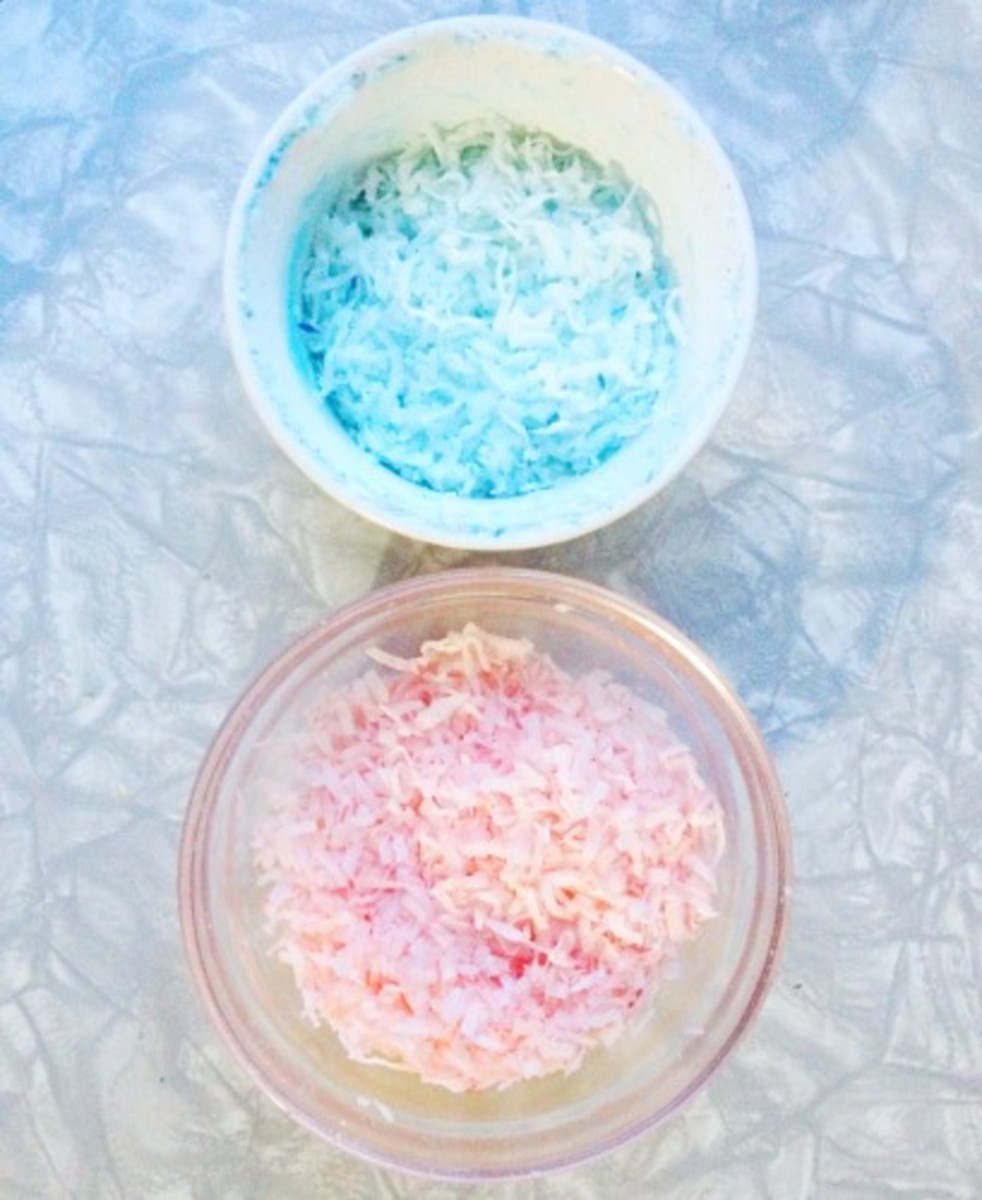 dyed pastel coconut