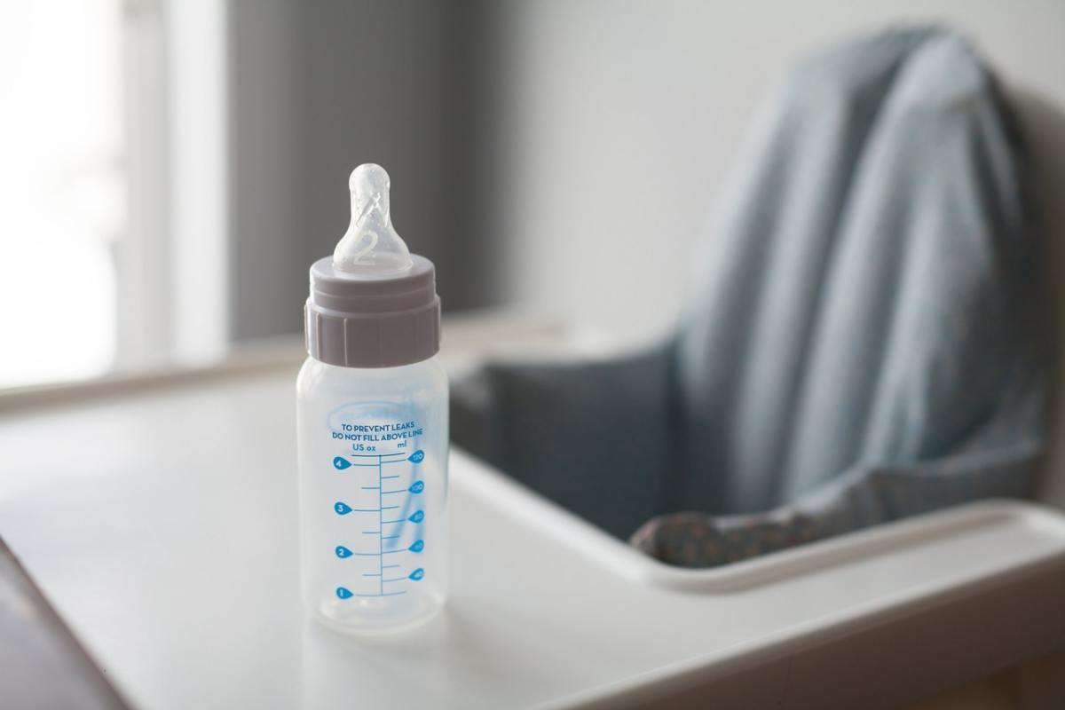 rice cereal in baby bottle