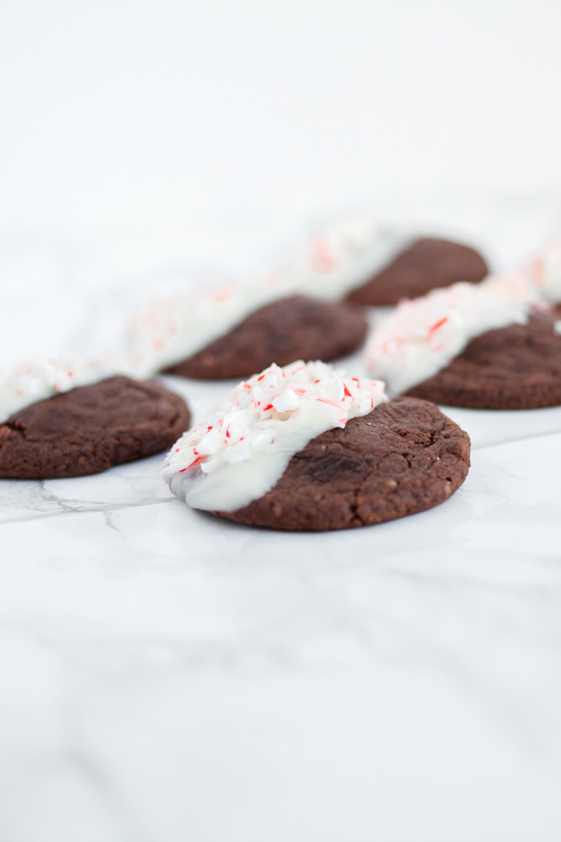 chocolate candy cane cake mix cookies