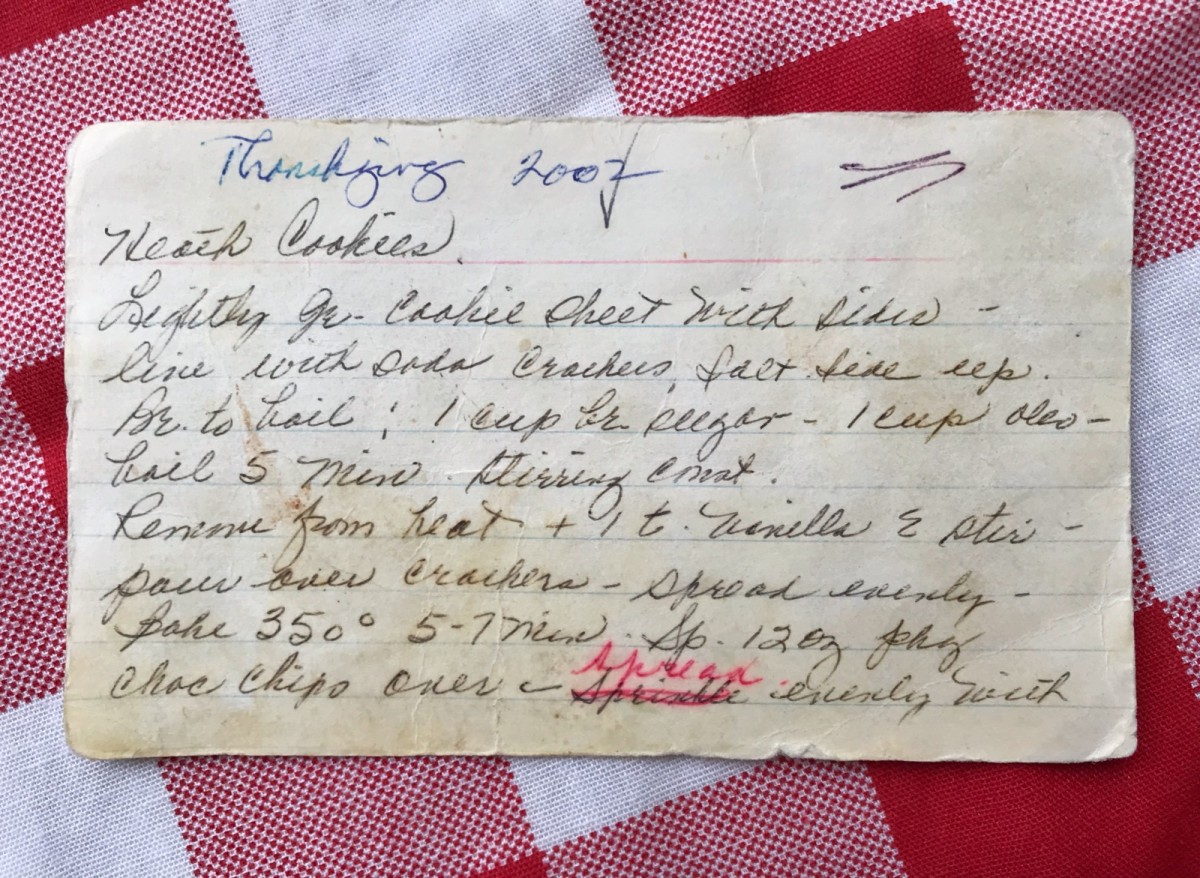 Grandma's actual recipe card. 