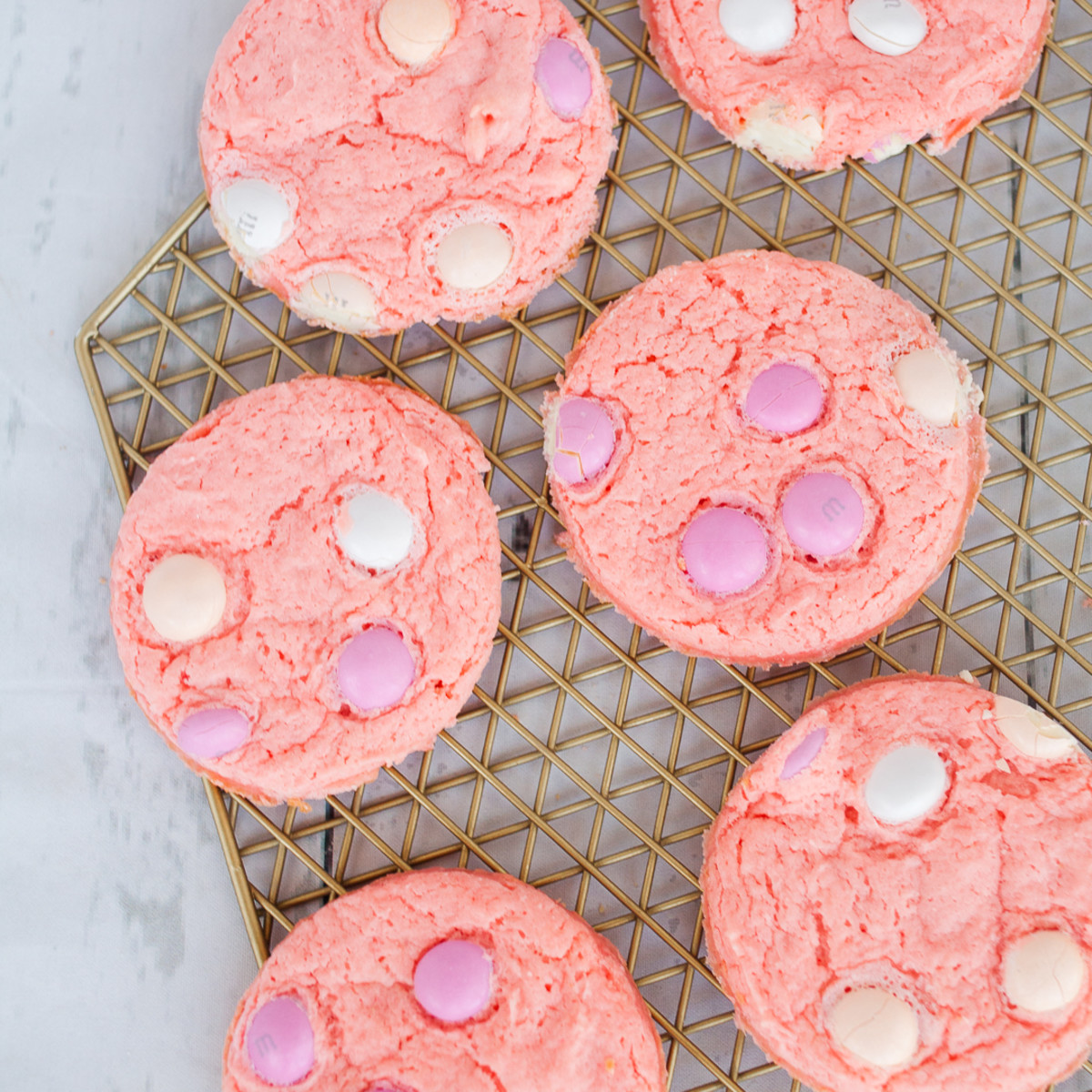 Cake Mix Cookies with Pudding Strawberry Cheesecake