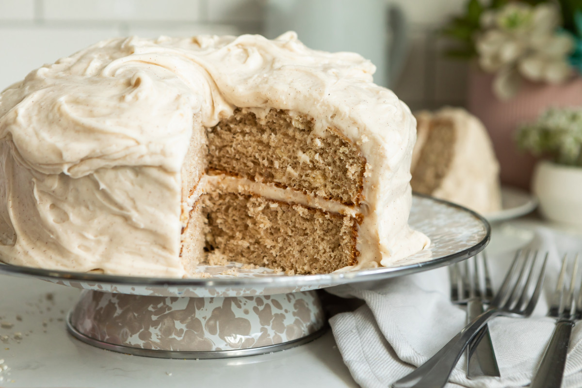 Snickerdoodle Cake with cream cheese frosting recipe