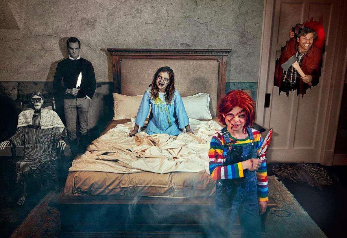 Gideon brings child’s play vibes to Halloween, while Harris represents an element of psycho. Harper is turning heads, and Burtka brings “redrum” to Halloween. 